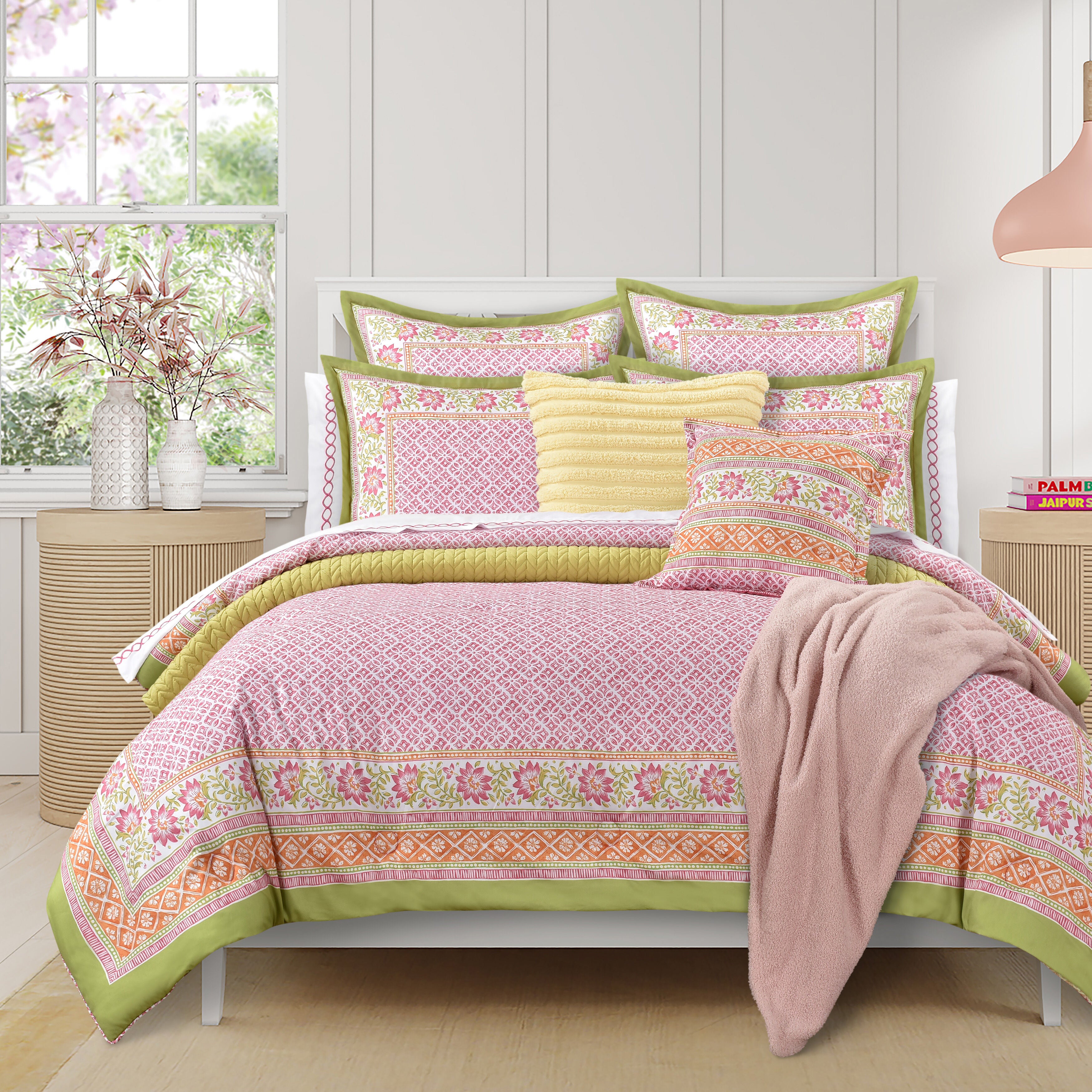 SHILOH TWIN/TWIN XL 2PC. COMFORTER SET, PINK, hi-res image number 0