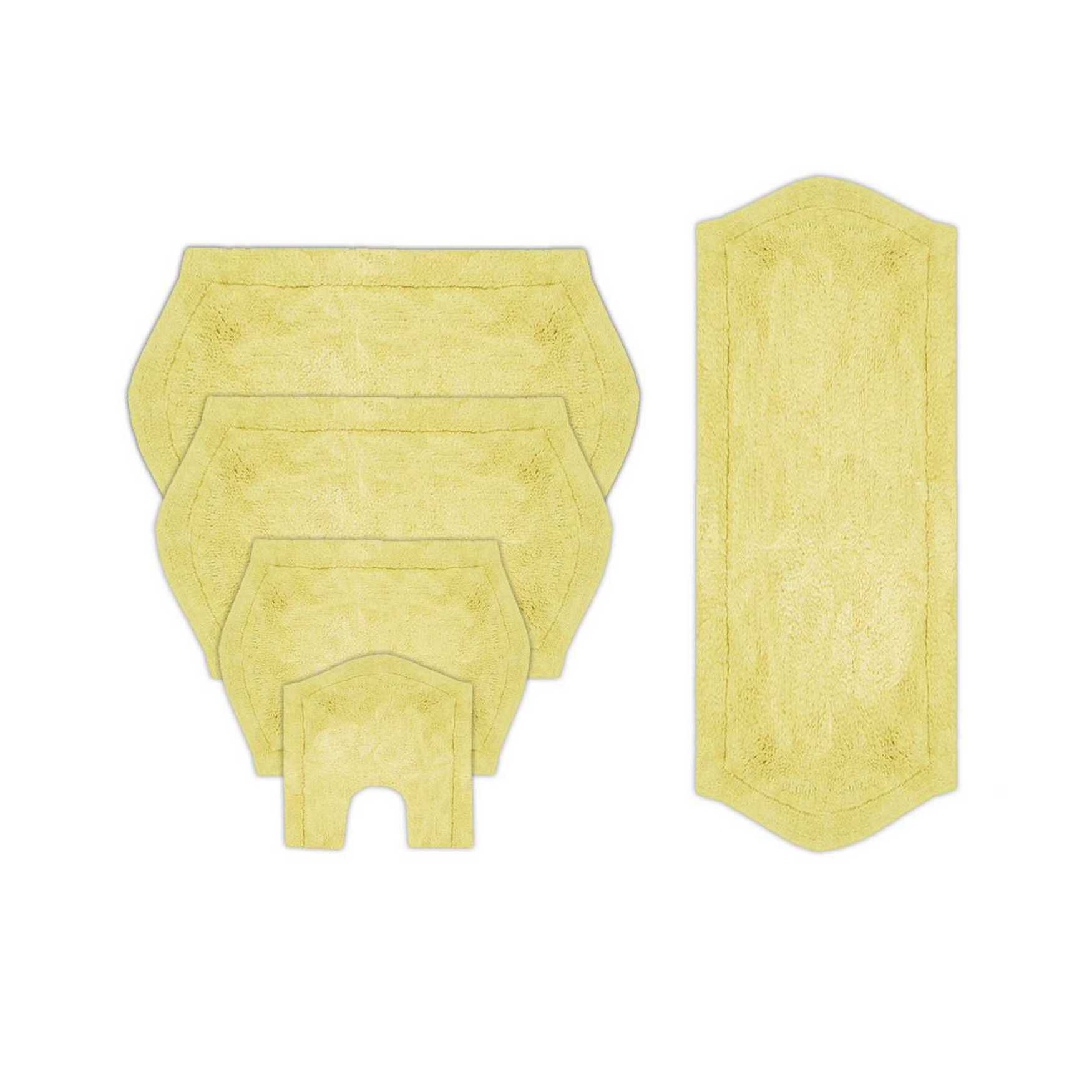 Waterford 5 Piece Set Bath Rug Collection, YELLOW, hi-res image number 0