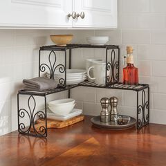 Scroll 2-Tier Corner Shelf