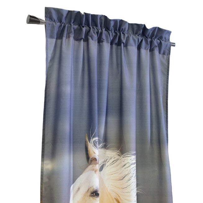 Photo Real Horses Light Filtering Pole Top Curtain Panel Pair, , alternate image number null