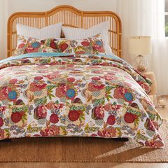 Jewel Kantha Stitched Quilt Set