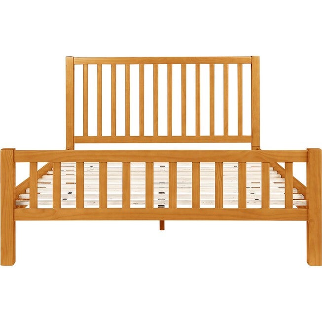 Hampton Wooden Platform Bed in Oak, Queen, , alternate image number 8