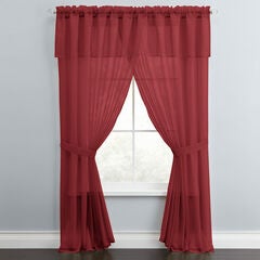 Burgundy Sheer Window Panels