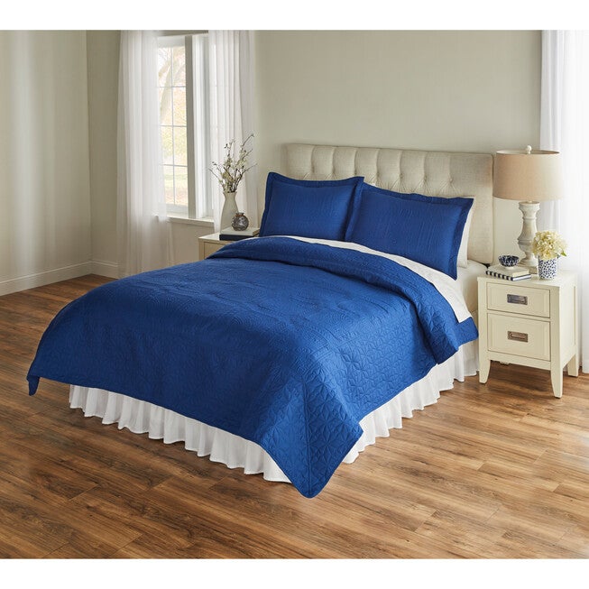 3-PC. Tiffany Pinsonic Quilt Set, BLUE, hi-res image number 0