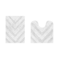 Hugo Collection 100% Cotton 2 Piece (17" X 24" | 20" X 20") Bath Rug Set