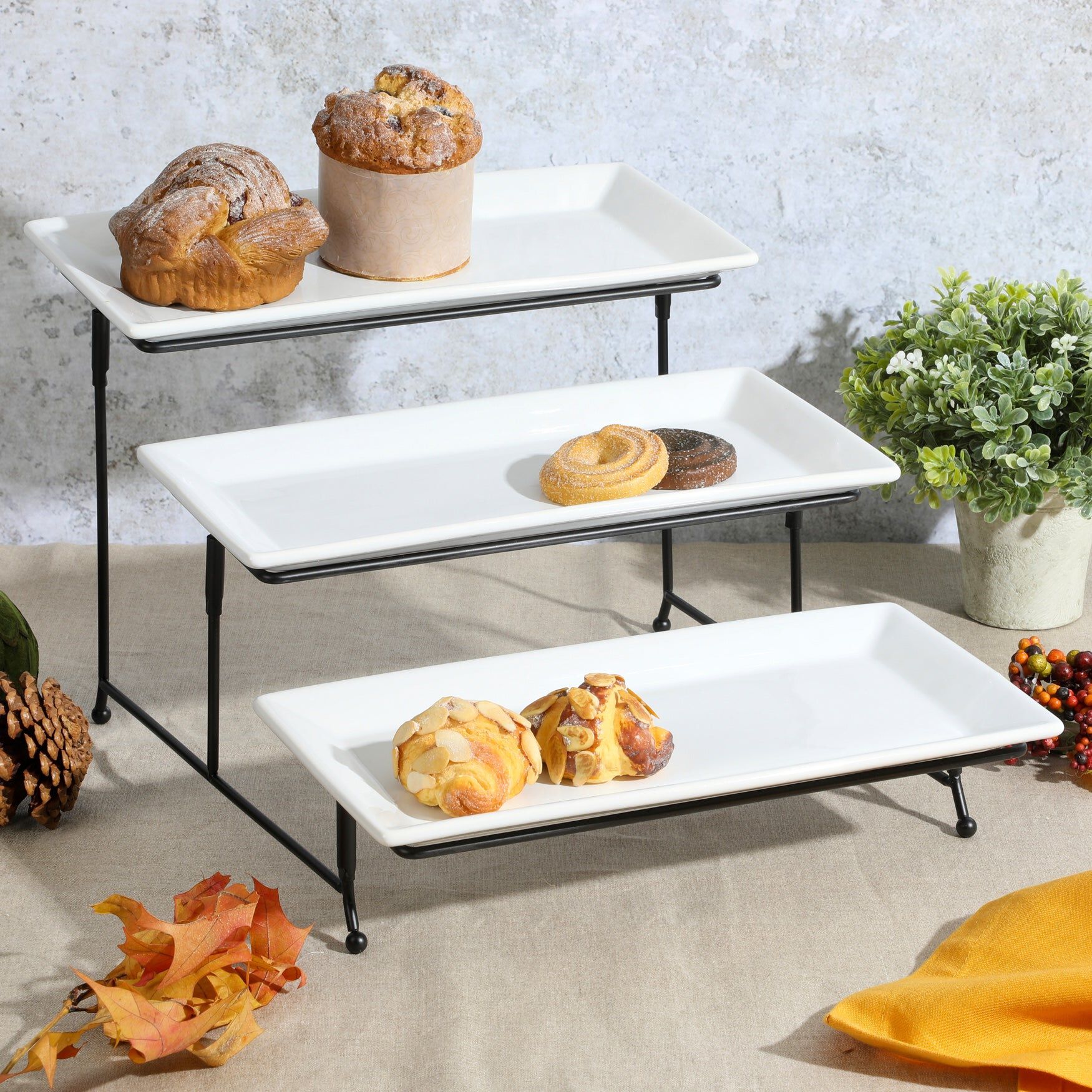 3-Tier Serving Set with Stand