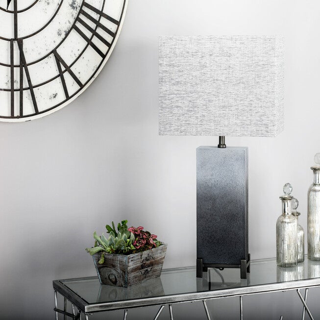 Grey Polystone Transitional Table Lamp, , alternate image number null