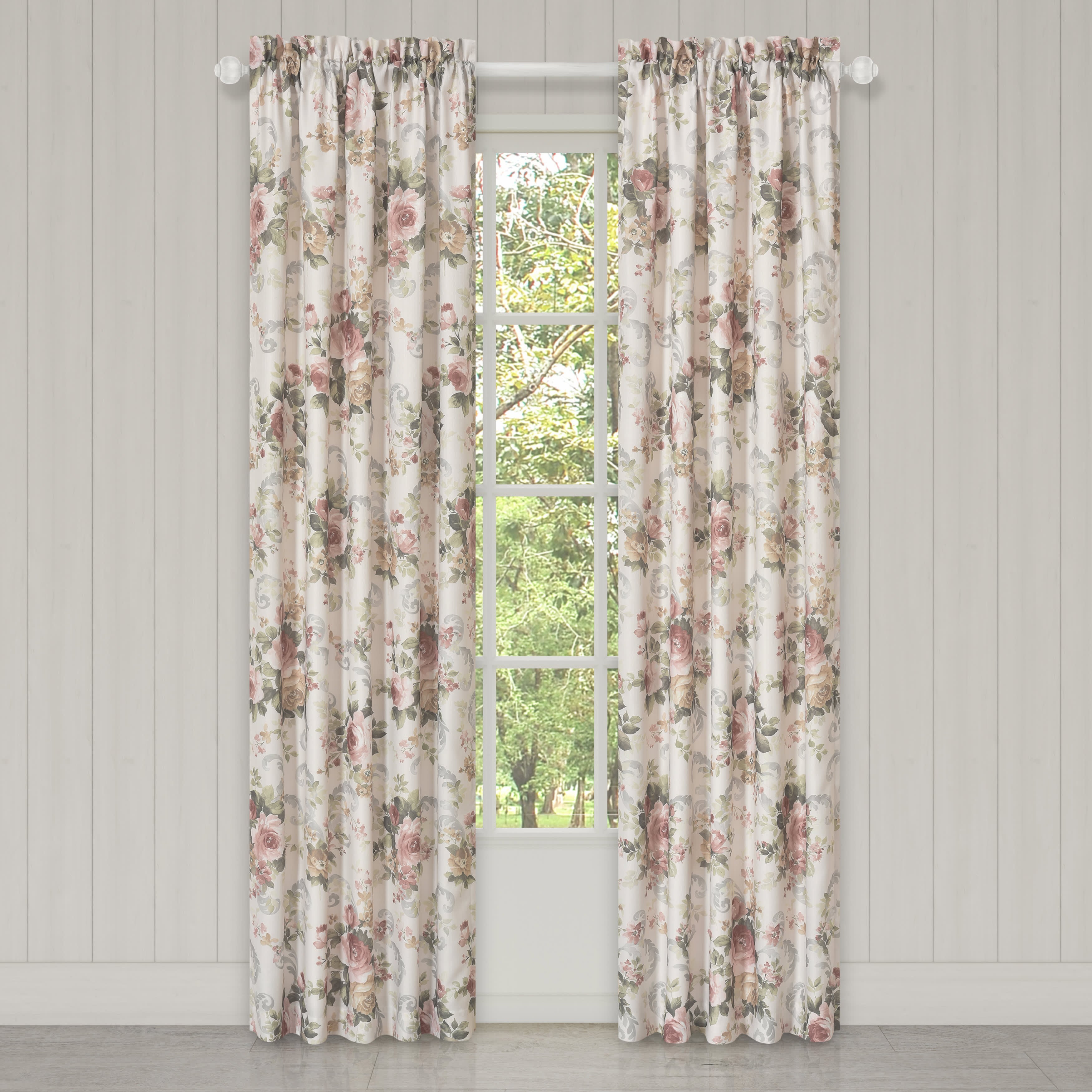 Chablis 84 Inch Window Panel Pair, ROSE GOLD, hi-res image number 0
