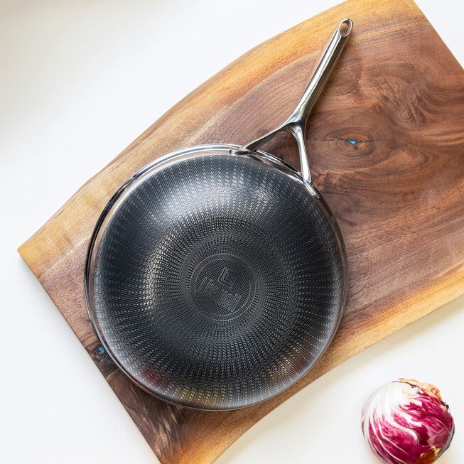 LIVWELL DiamondClad™ 12 inches Hybrid Nonstick Stainless Steel Wok Pan, Dishwasher Safe, PFOA-free – Silver/Black, SILVER, alternate image number 6