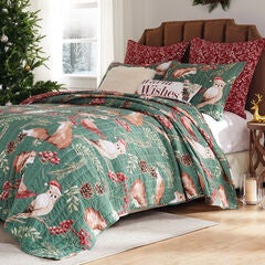 Willow Novelty Forest Friends Quilt Set, Holiday, 3-Piece