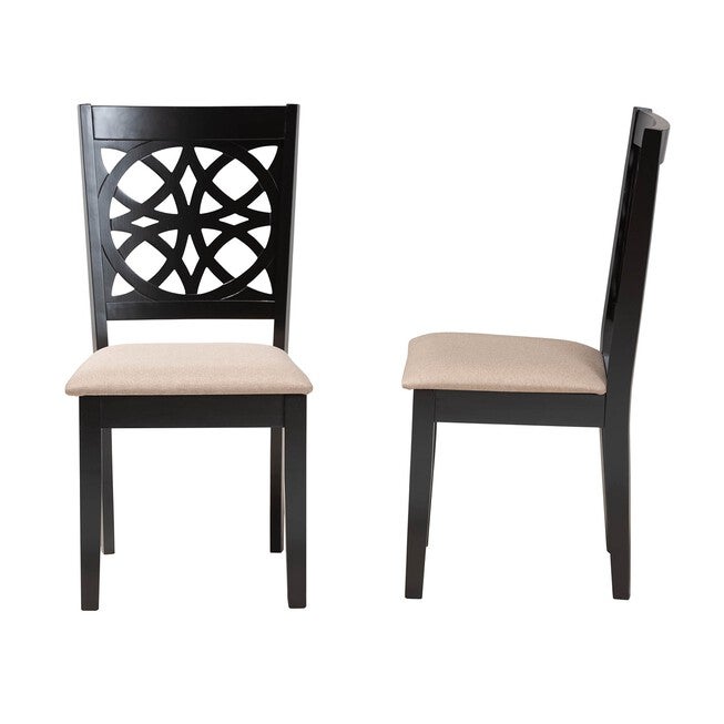 Abigail Modern Grey Fabric and Walnut Brown Finished Wood 2-Piece Dining Chair Set, , alternate image number 8