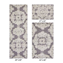 Medallion Collection 100% Cotton 3 Piece (17" X 24" | 24" X 40" | 20" X 60") Bath Rug Set