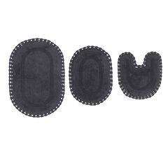 Hampton Crochet 3-Pc. Bath Mat Set
