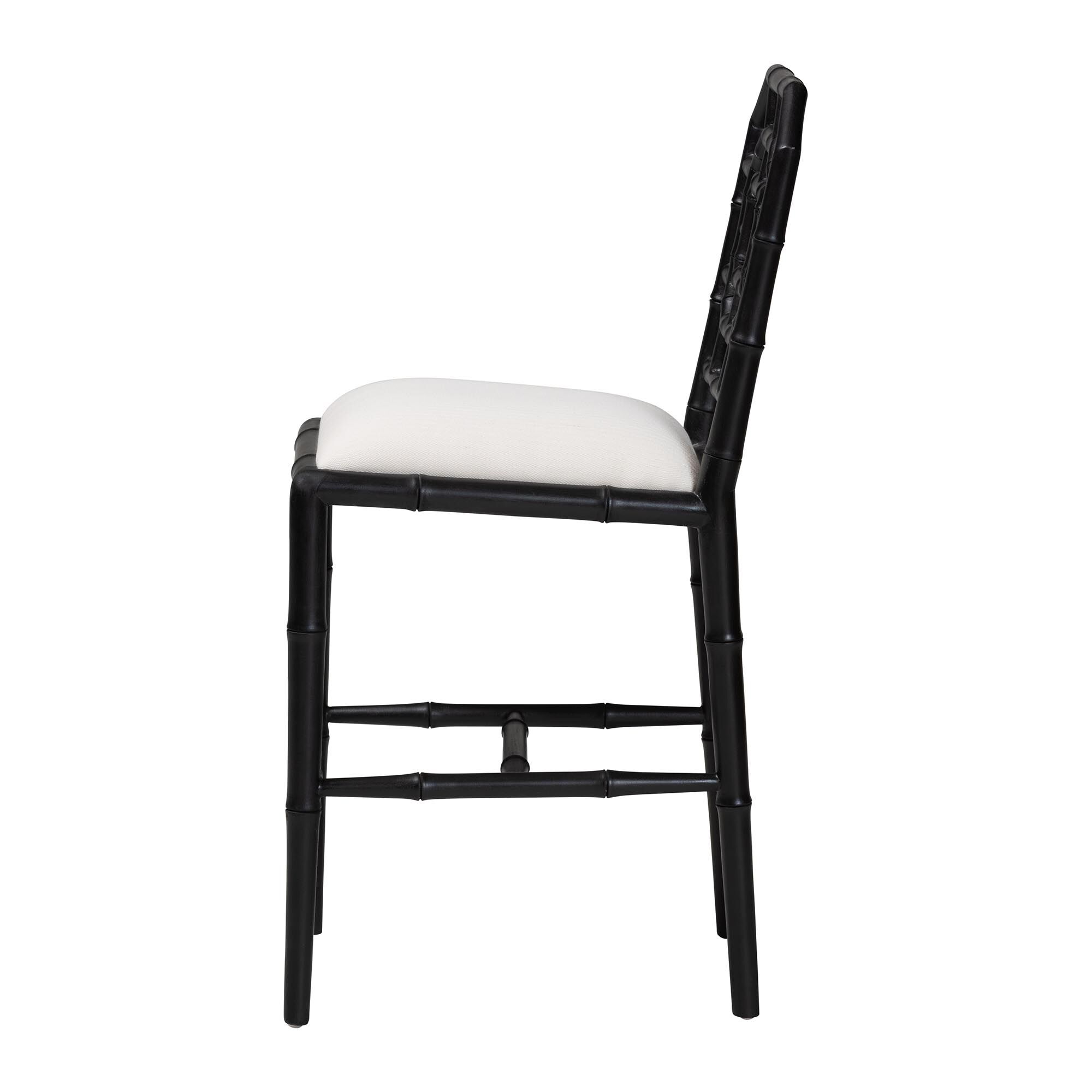Boone Counter Stool with Chinoiserie Design, BLACK, alternate image number 3