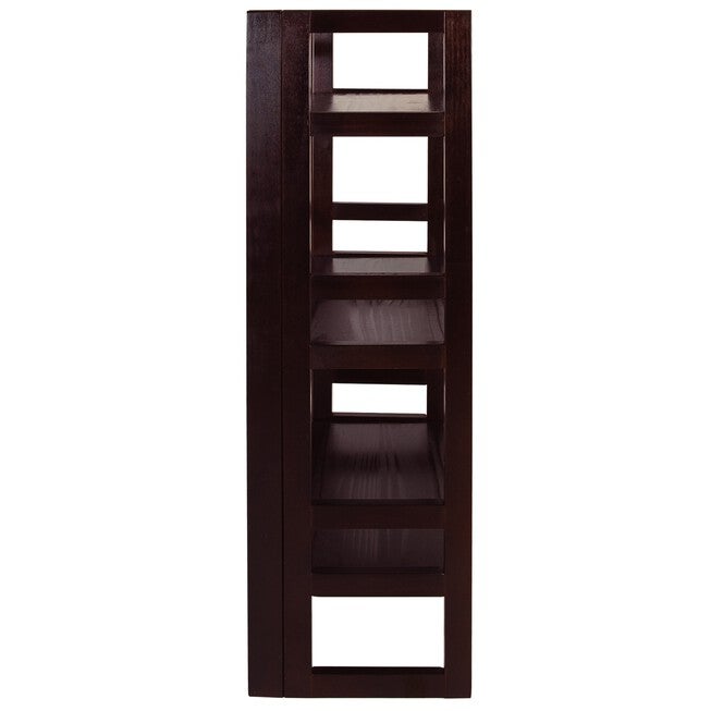 3-Shelf Folding Student Bookcase 20.75 inches Wide-Espresso, , alternate image number null