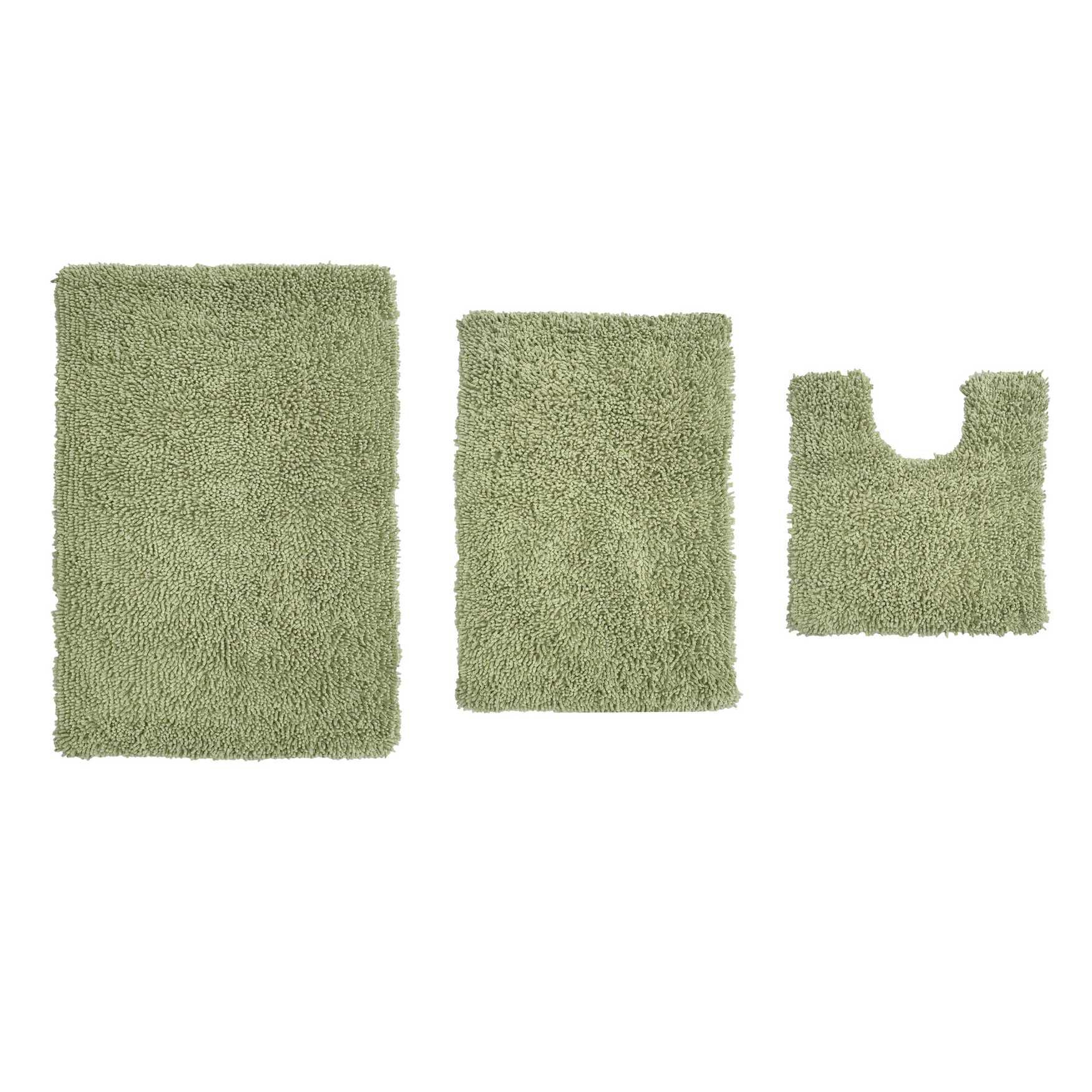Fantasia 3 Piece Set Bath Rug Collection, SAGE, hi-res image number 0
