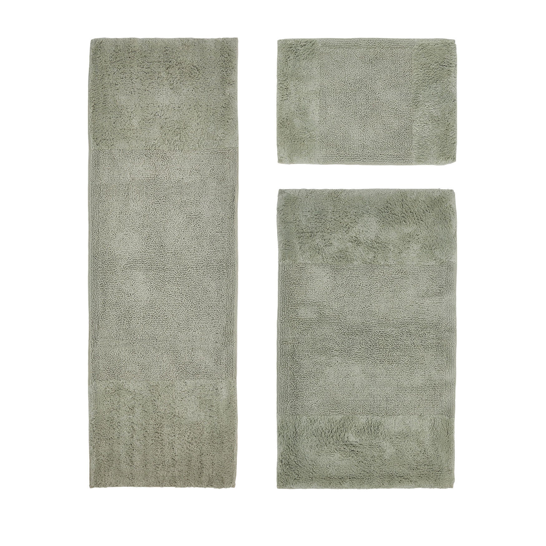 Granada Collection 100% Cotton 3 Piece (17 inches X 24 inches | 24 inches X 40 inches | 20 inches X 60 inches) Bath Rug Set, SAGE, hi-res image number 0