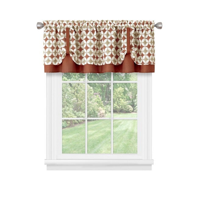 Callie Double Layer Pick Up Valance - 58x14, SPICE TAN, hi-res image number 0