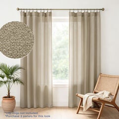 Boucle Sheer Back Tab Single Panel