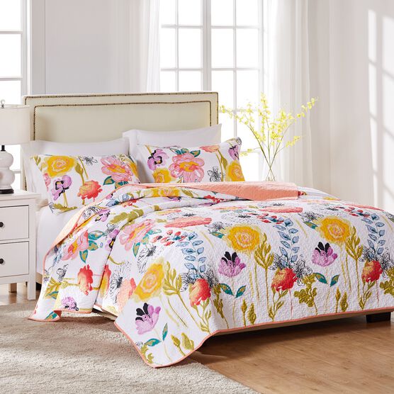 Watercolor Dream Quilt Set , WHITE, hi-res image number null