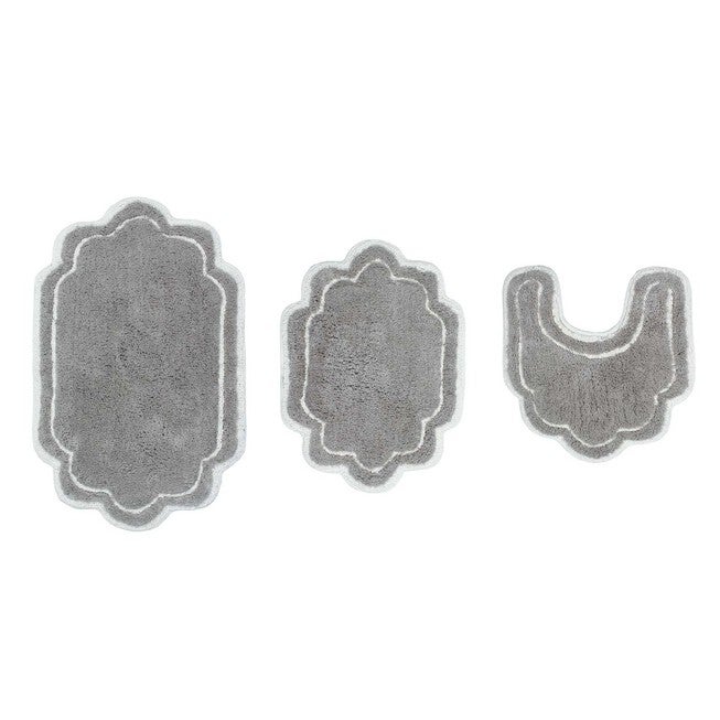 3 Pc Rug Set Fashionable Allure 3-Pc. Bath Rug Set, Grey | Roaman's