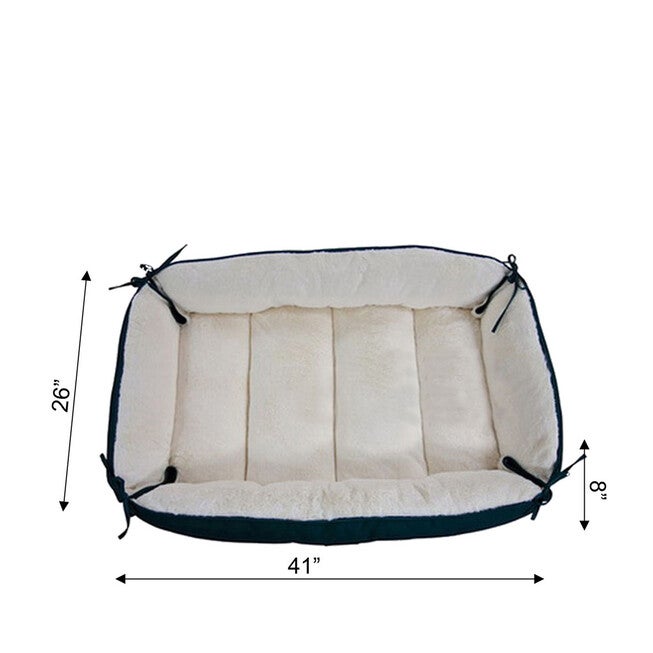 Pet Bed & Mat, Luxury soft Dog Cushion, Laurel Green/Ivory, Large, , alternate image number null