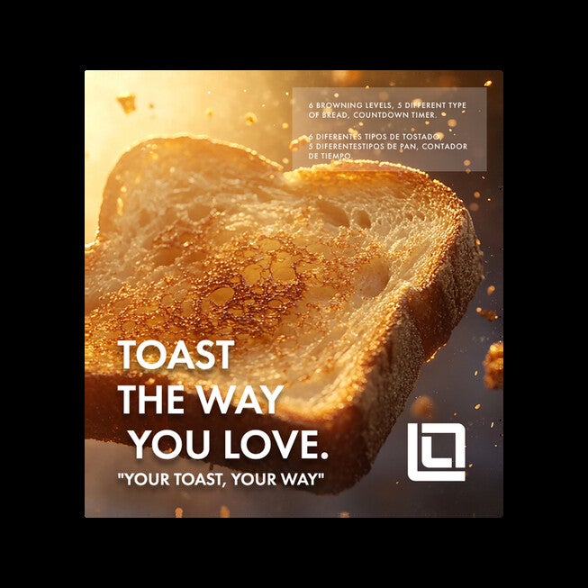 Livwell Matte Black 2-Slice Smart Touch Toaster, MATTE BLACK, alternate image number 4