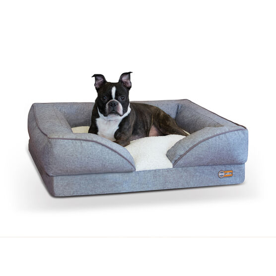 Pillow-Top Ortho Pet Lounger, GRAY, hi-res image number null