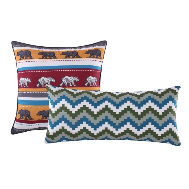 Black Bear Lodge Decorative Pillow Set, MULTI, hi-res image number null