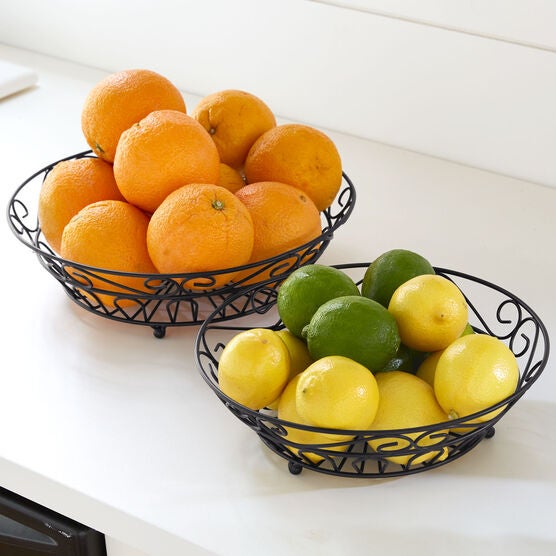 Scroll 2-Tier Fruit Basket, , on-hover image number null