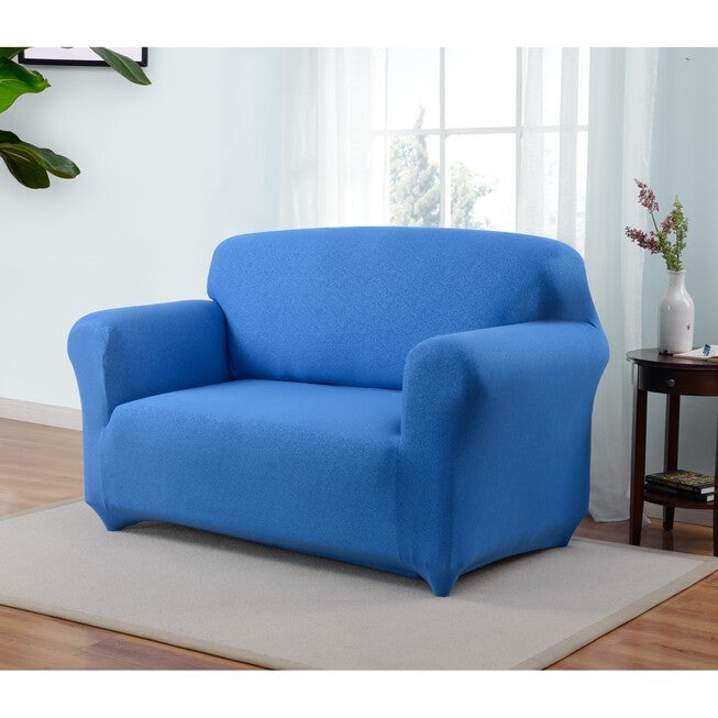 Kathy Ireland Ingenue Love Seat Cover, COBALT, hi-res image number 0