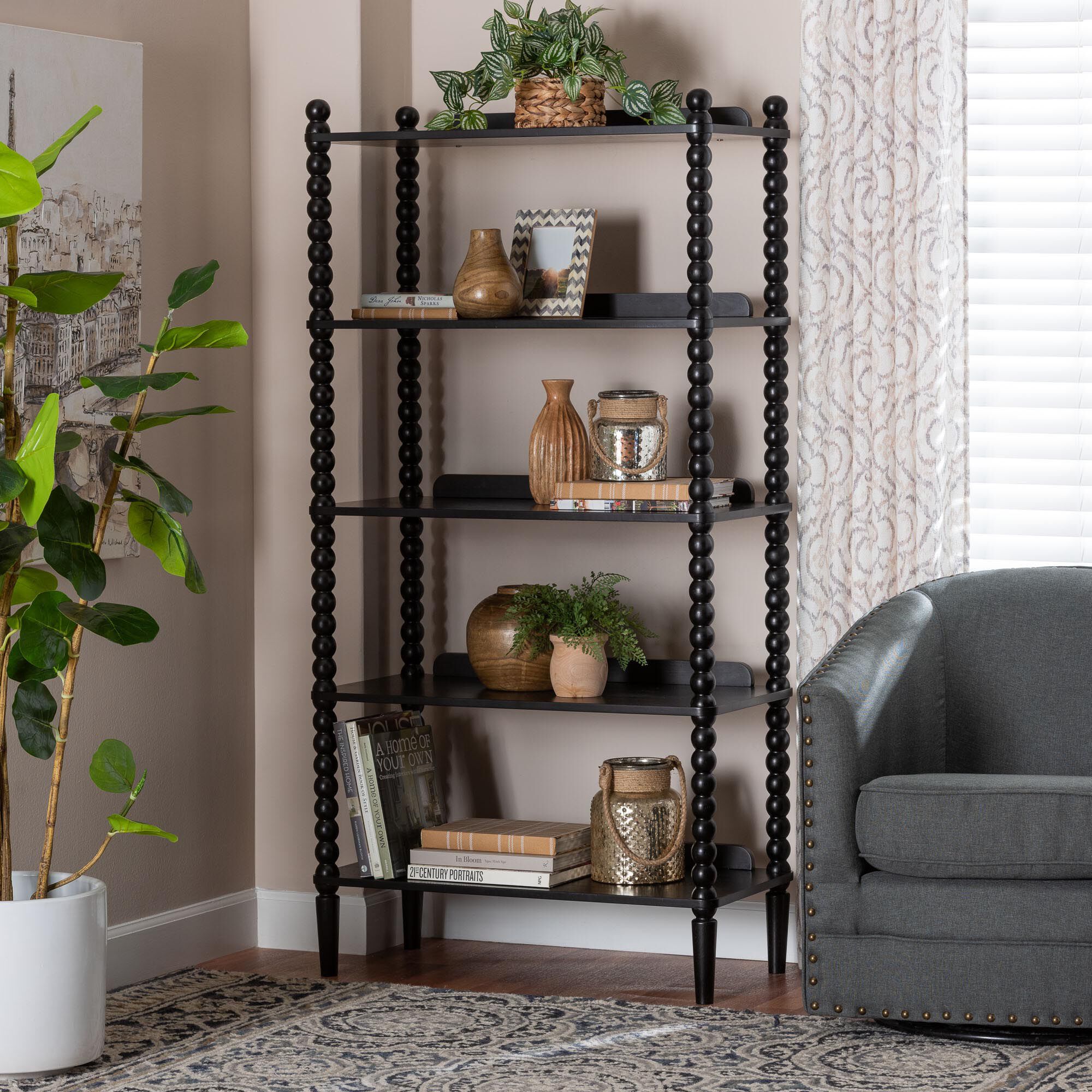 Lucera Bobbin Display Shelf, BLACK, hi-res image number 0