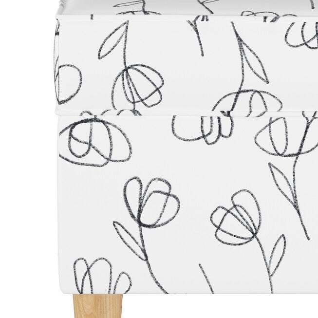 Contoured Tulips Storage Bench, , alternate image number 3