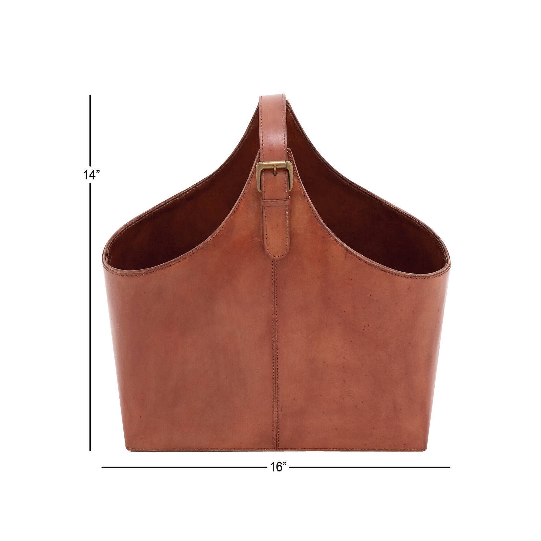 Brown Leather Rustic Magazine Rack Holder Magazine Holder, , alternate image number 4