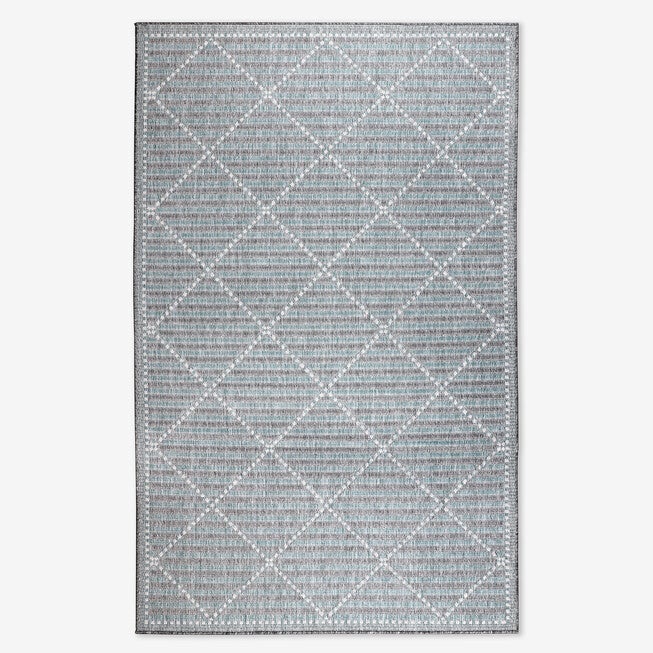 39 inches x 59 inches Malibu Indoor/Outdoor Rugs, AQUA DIAMOND, hi-res image number null