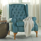 Oversized Queen Anne Style Tufted Wingback Recliner, BLUE HAZE, hi-res image number 0