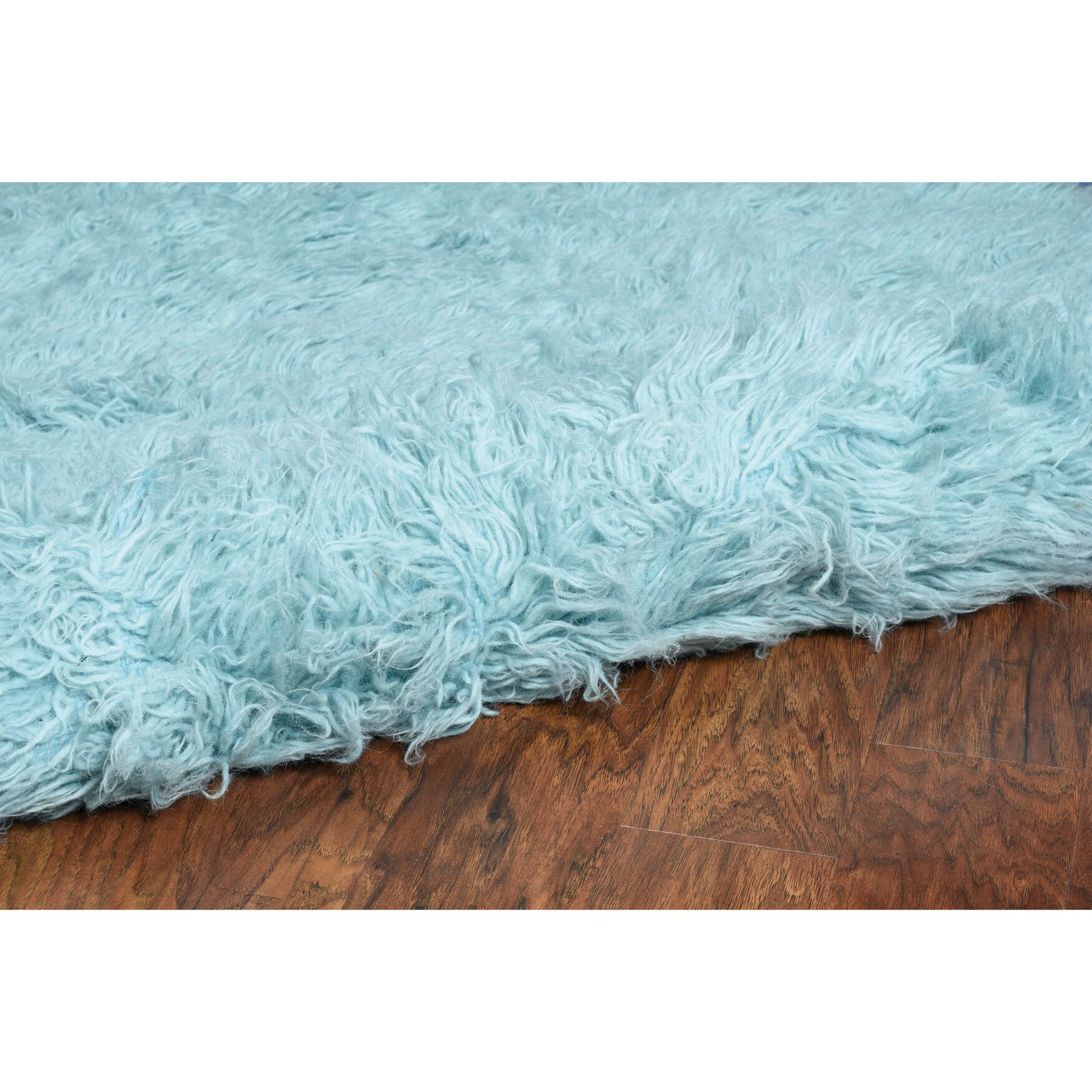 Flokati Pastel Blue Rug, , alternate image number 4