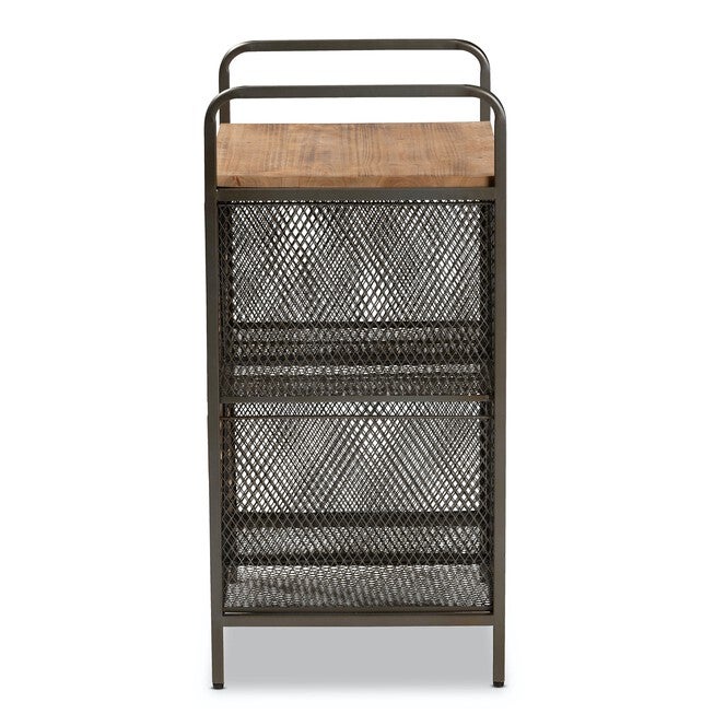 Aila Wood And Metal Multipurpose Kitchen Storage Cabinet Furniture, , alternate image number null