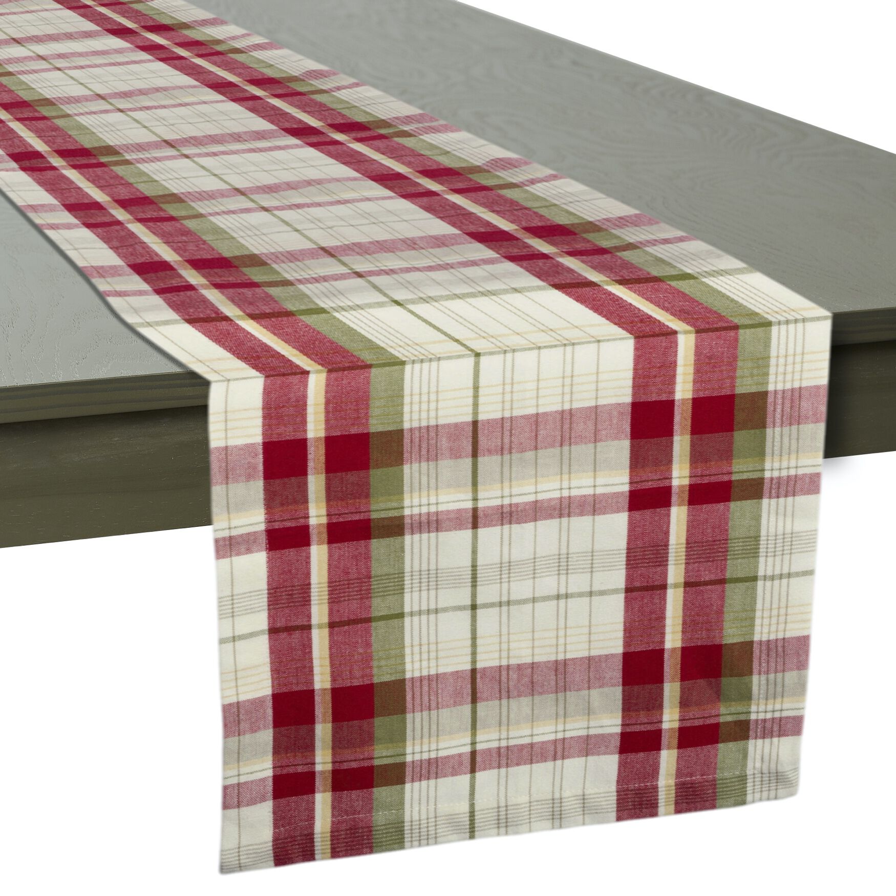 Orchard Plaid Table Runner 14x108, , alternate image number 3