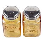 Retro Glass Salt & Pepper Set - Amber, , alternate image number null