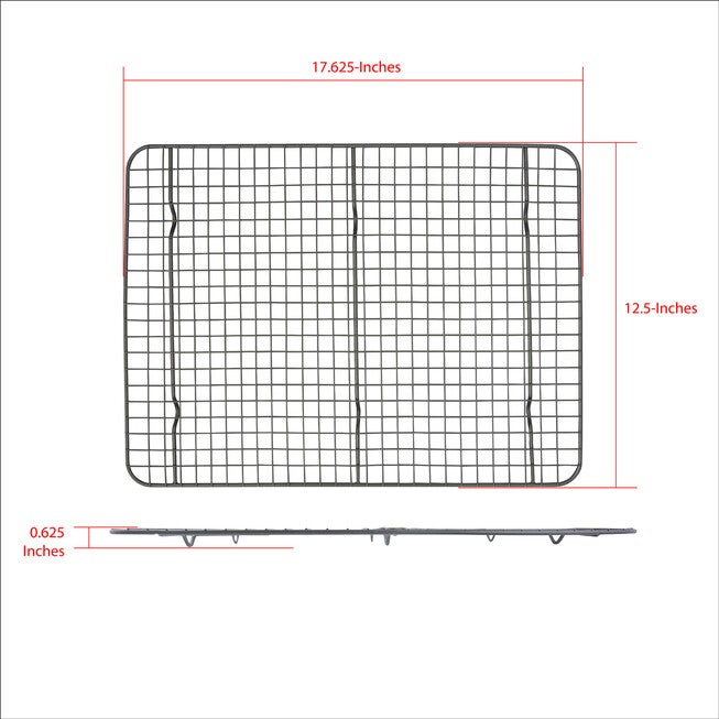 Set 2 17 X 12 Inch Non Stick Metal Cooling Rack, , alternate image number 3