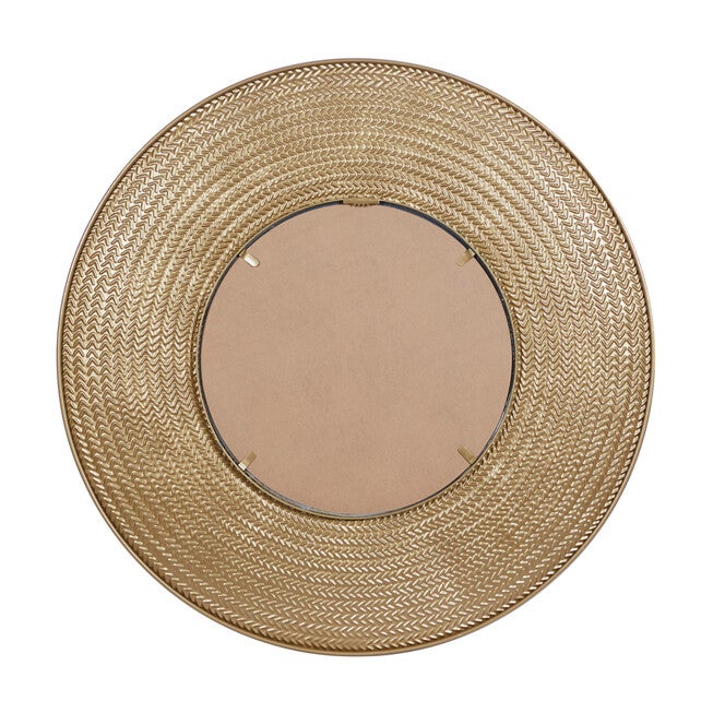 Gold Metal Contemporary Wall Mirror, , on-hover image number null