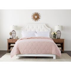 Honeycomb Down Alternative Blanket, Blush/Mustard