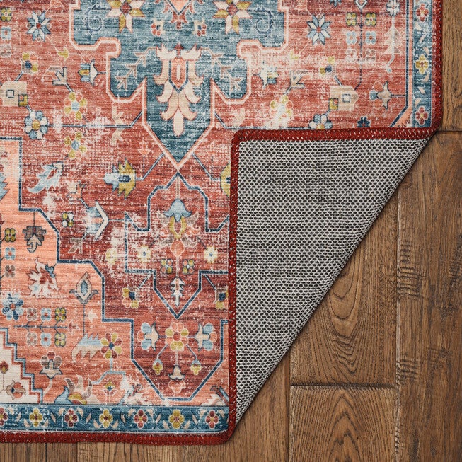 Washable Carter Rust/Ivory Rug, , on-hover image number null