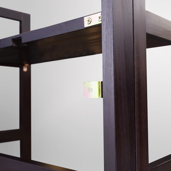 3-Shelf Folding Student Bookcase 20.75 inches Wide-Espresso, , alternate image number null