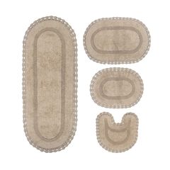 Hampton Crochet 4 Piece Bath Rug Collection