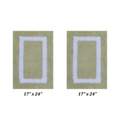 Hotel Collections Bath Mat Rug 2 Piece Set (17" X 24" | 17" X 24")