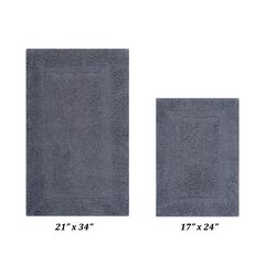 Lux Collectionis Bath Mat Rug 2 Piece Set (17" x 24" | 21" x 34")