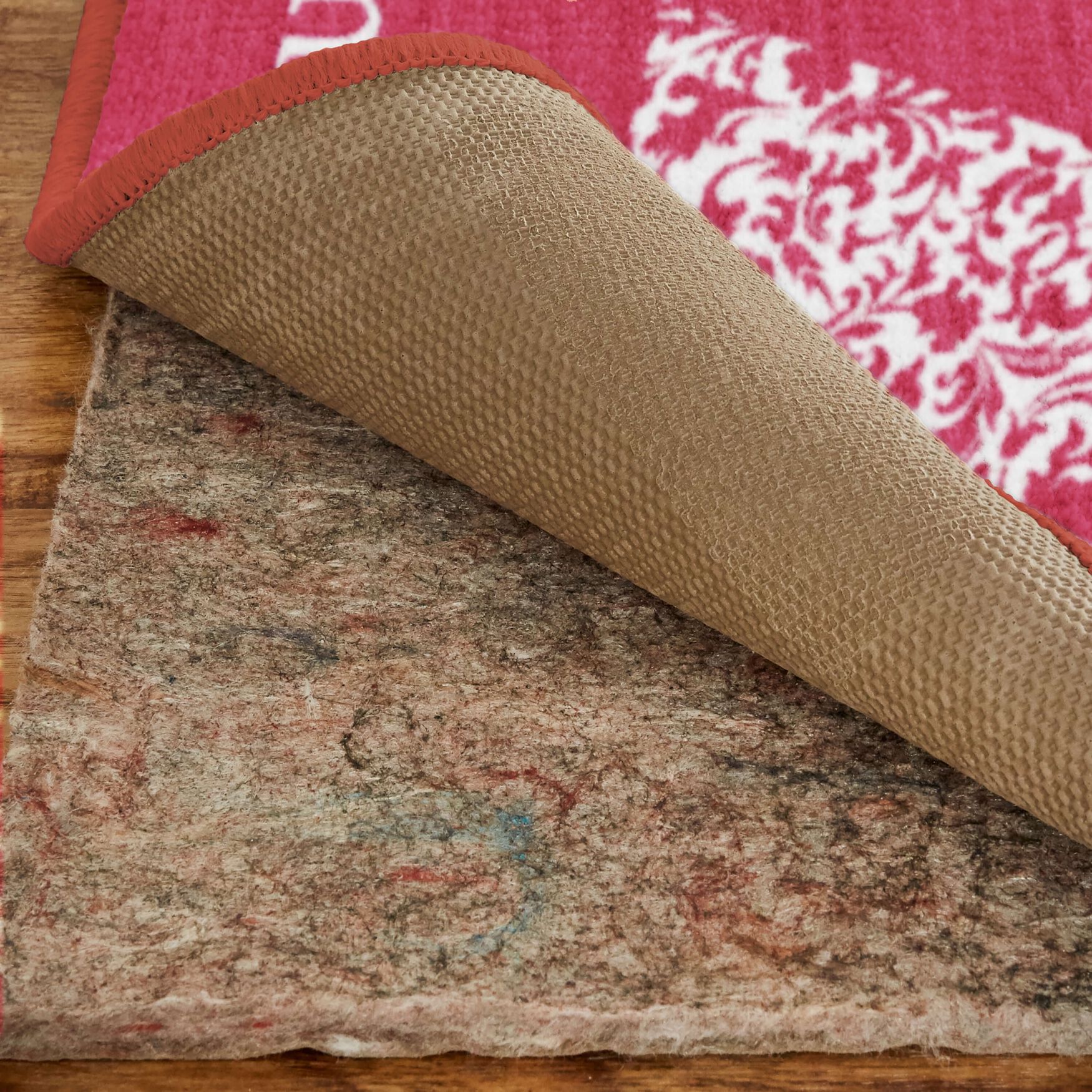 Ornamental Trees Red Kitchen Rug, , on-hover image number 1