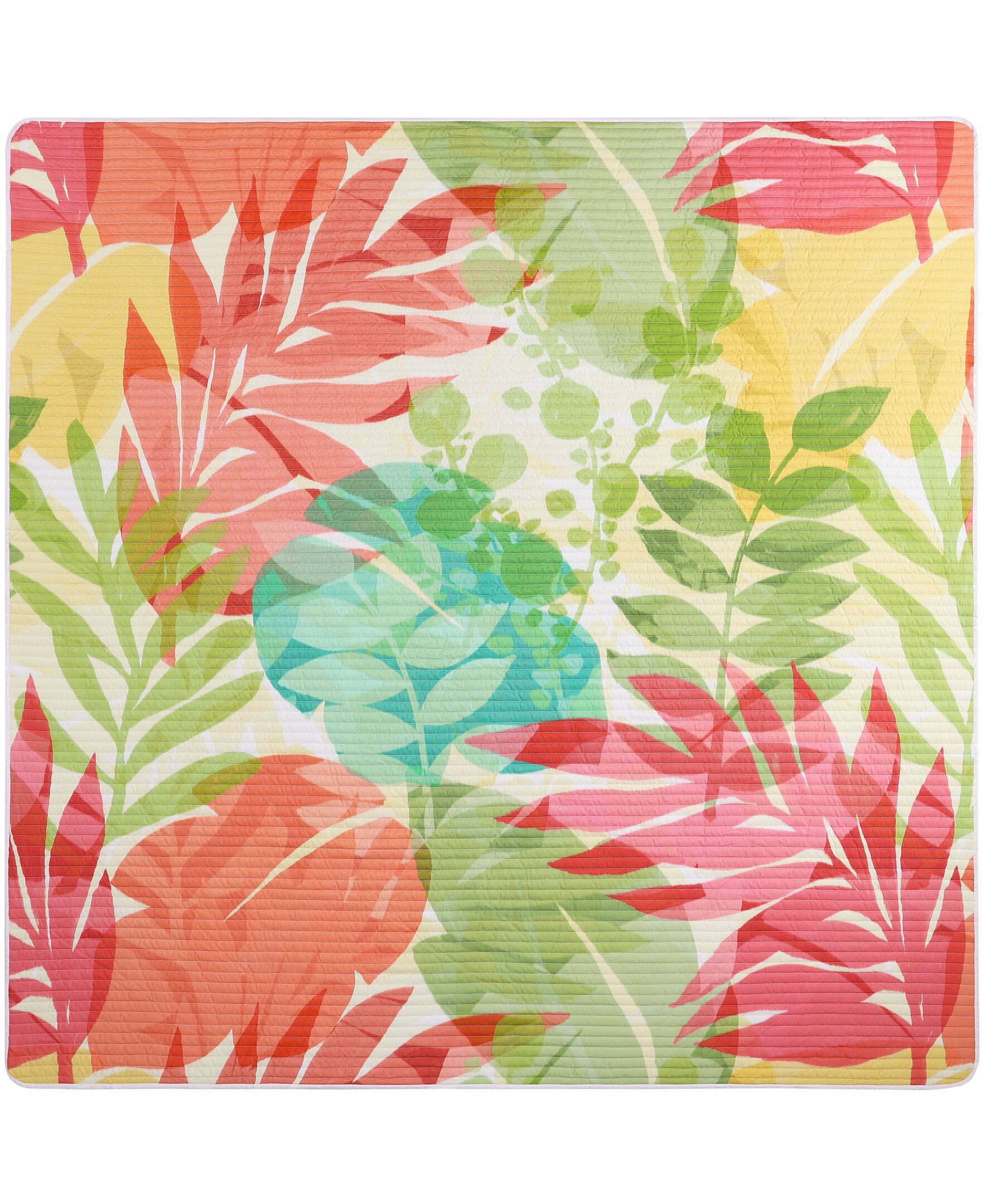 TIKI FULL/QUEEN 3PC. QUILT SET, FUCHSIA, alternate image number 2